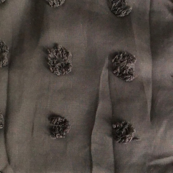 &merci sheer sleeve Pom dot ruffle bottom dress - Picture 6 of 6